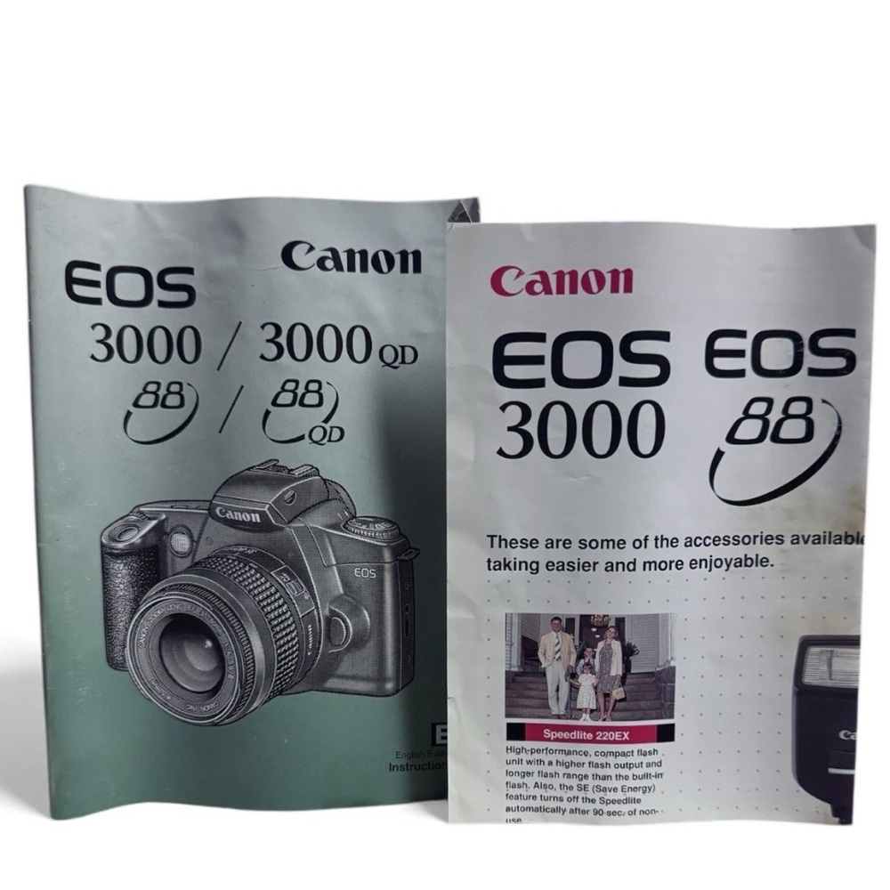Canon EOS 3000 QD 88QD Camera Manual - Instruction Booklet 1999 In English